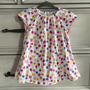 Primary baby 6-9M strawberry pink/white/yellow romper/dress
